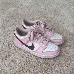 Women's Pink and White Dunks